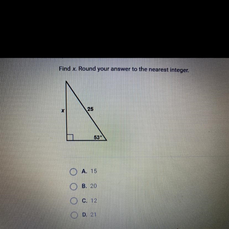 Find x. Round your answer to the nearest integer.-example-1