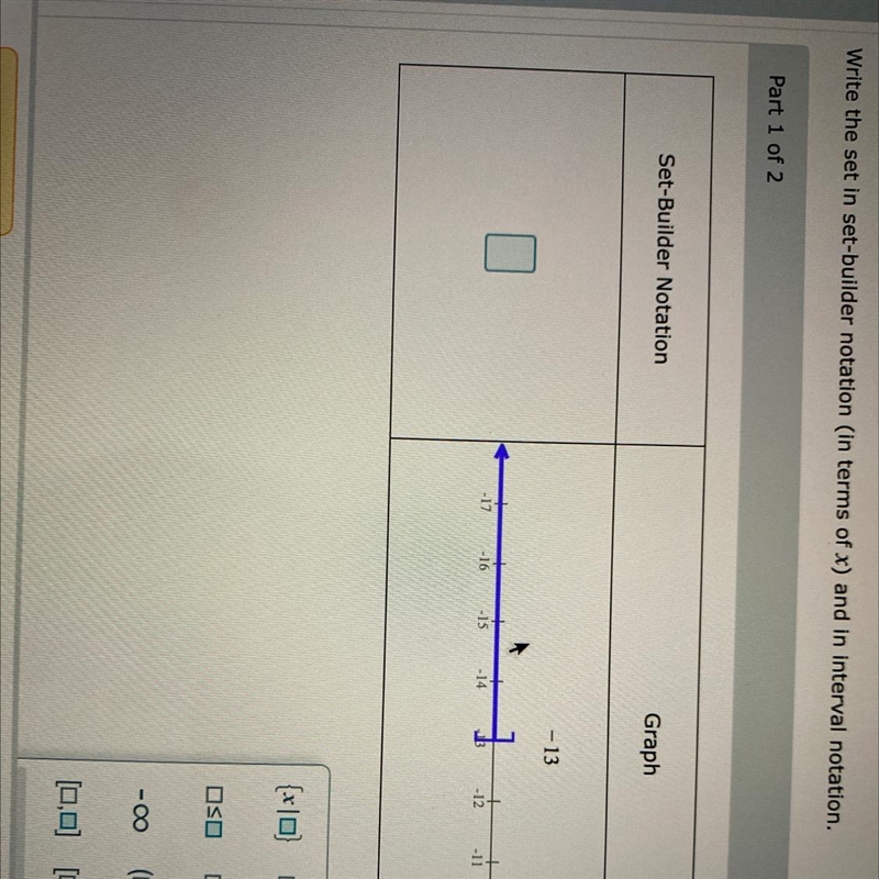 Write the set and set build a notation and an interval notation-example-1