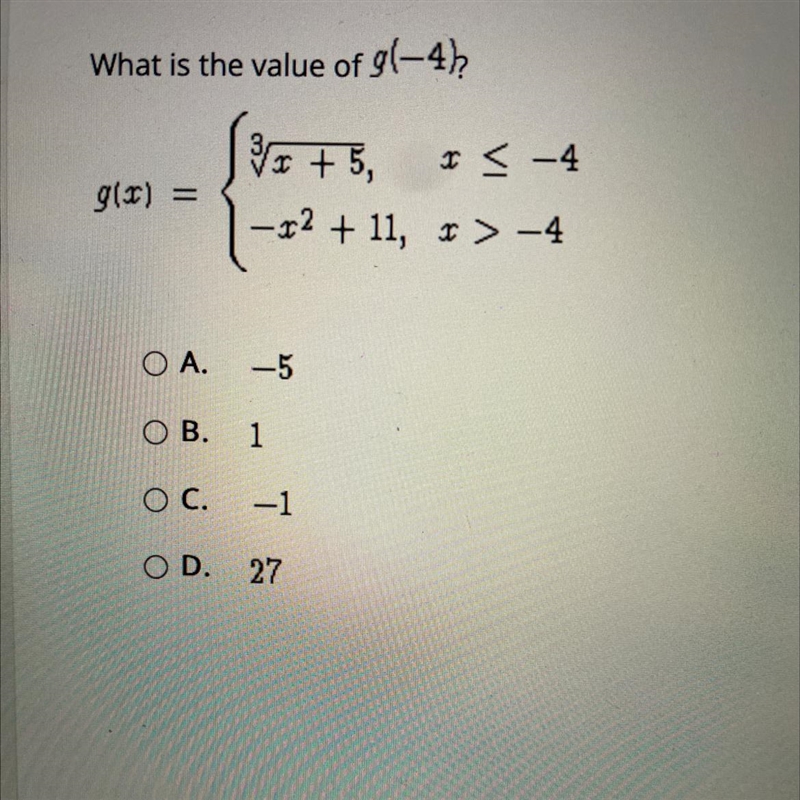 What is the value of g(-4)?-example-1