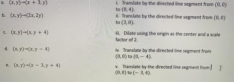 Match each coordinate rule to a description of its resulting transformation-example-1