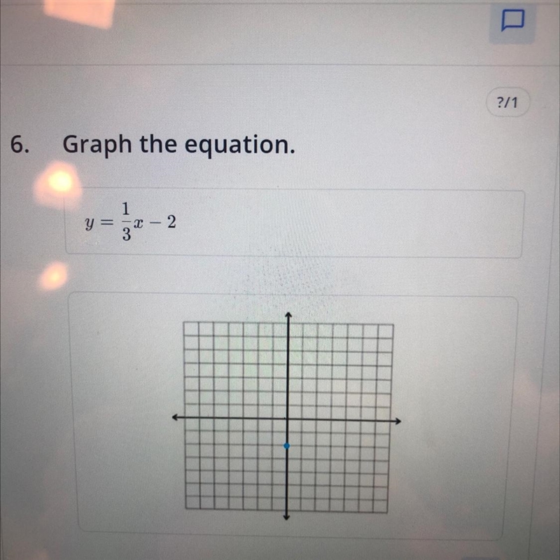 Graph the equation y=1/3x-2-example-1