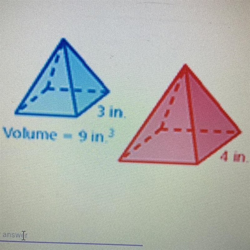 Find the volume of the red pyramid-example-1