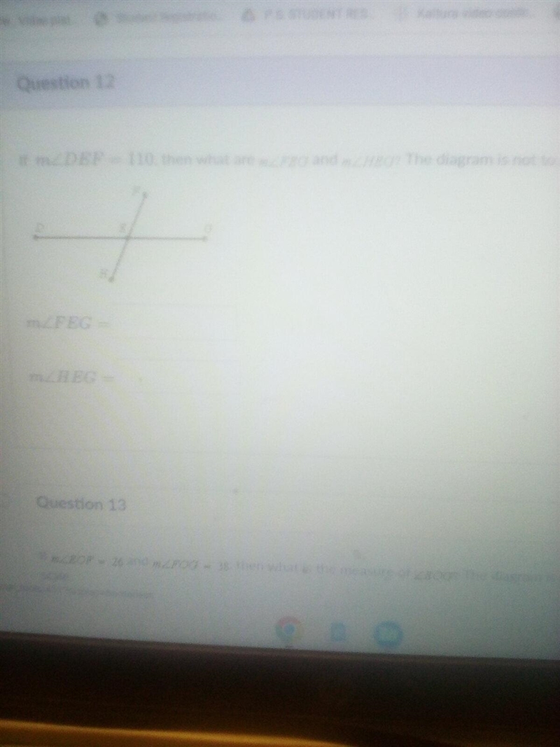 PLEASE!!!!If DEF =110 then what are FEG and HEG?-example-1