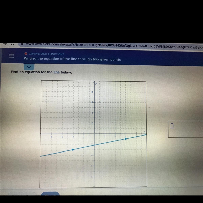 O GRAPHS AND FUNCTIONSWriting the equation of the line through two given pointsFind-example-1