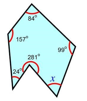 Work out the value of the missing angle x-example-1