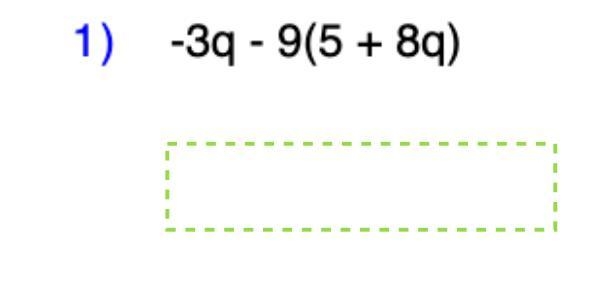 I got -3(23q+15) but it says its wrong-example-1