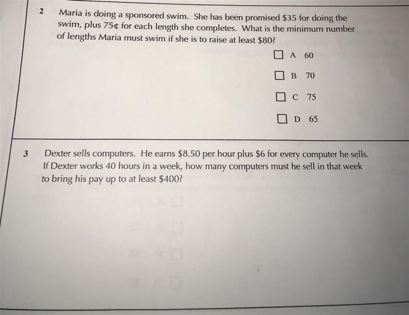 Please answer number 2 I think I answer is A but please explain how you got your answer-example-1