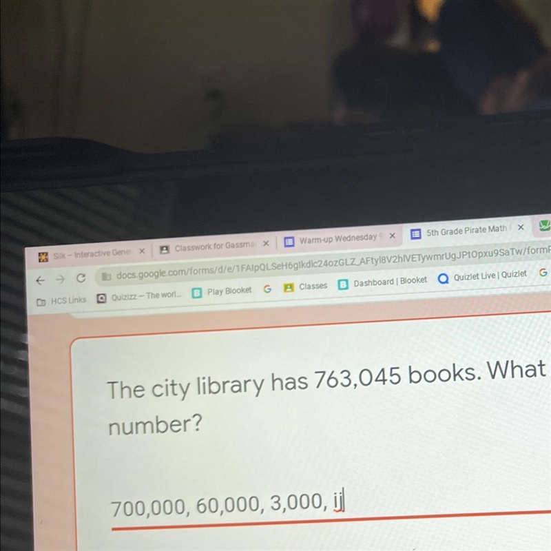 The city library has 763,045 books. What is the value of the digit 6 in this number-example-1