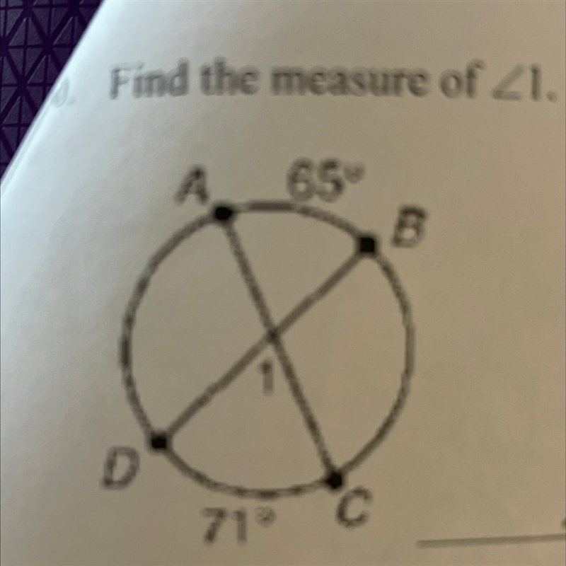 Find the measure of <1 Please answer ASAP!!!!-example-1