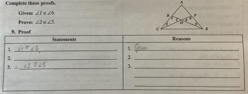 Geometry: ASAP!!! Complete this proof-example-1