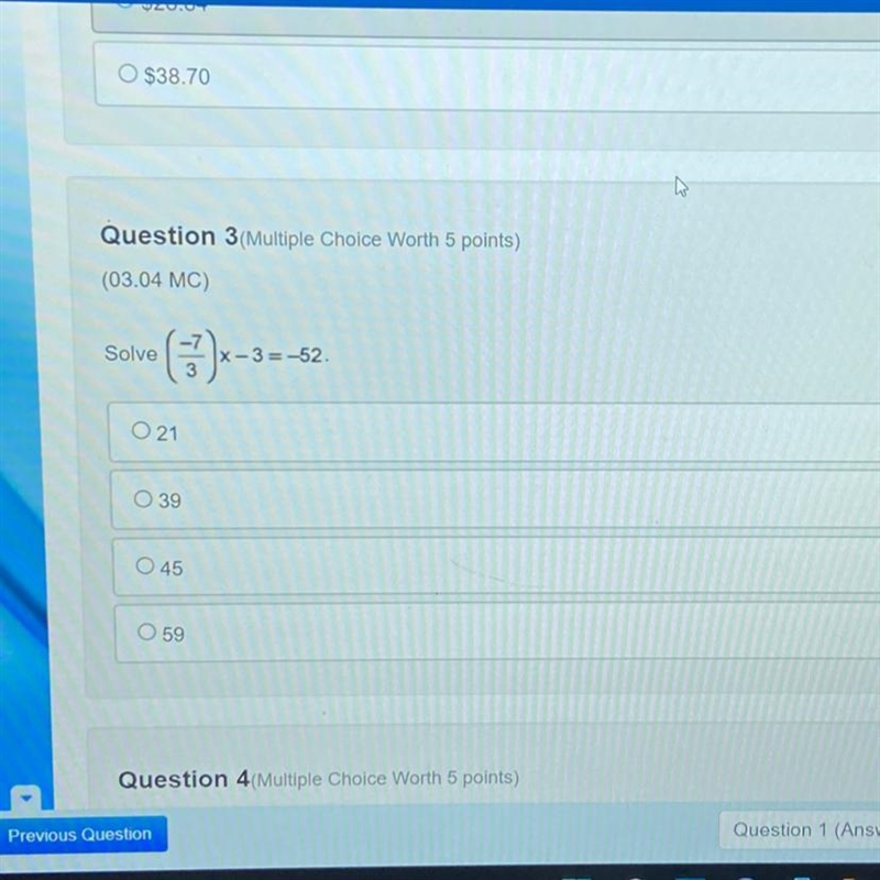 Solve (-7/3)x -3=-53-example-1