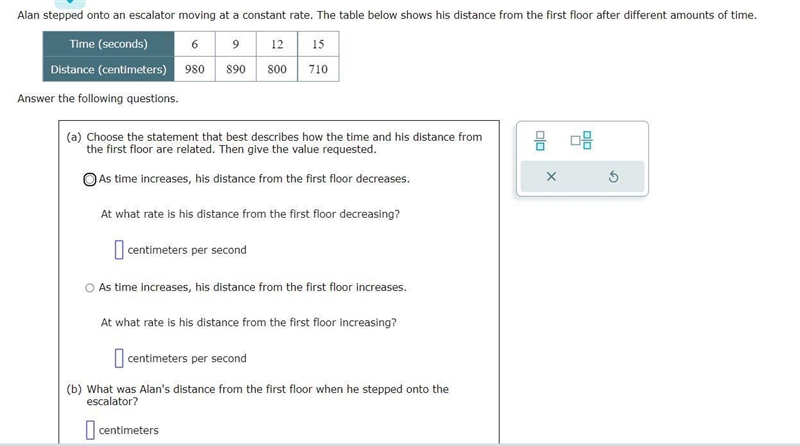 Help Finding the initial amount and rate of change given a table for a linear function-example-1