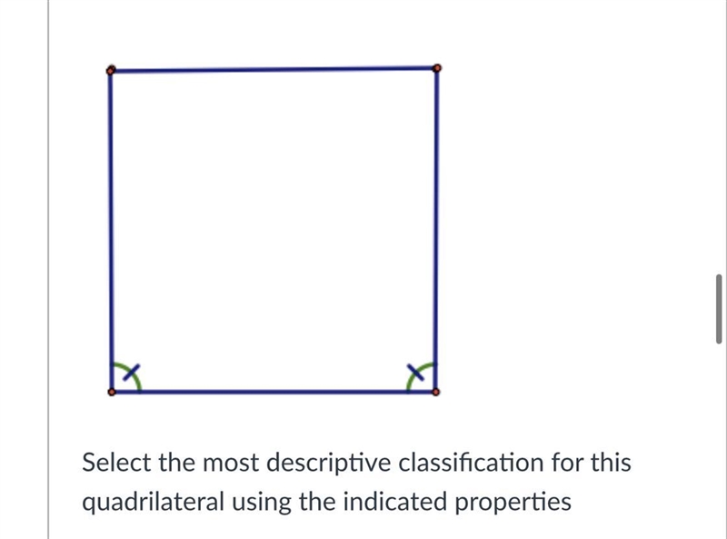 A. Quadrilateral B. Parallelogram C. Rhombus D. Rectangle E. Square F. Trapezoid G-example-1