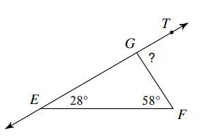 In the figure shown, what is the measure of the indicated angle? °-example-1