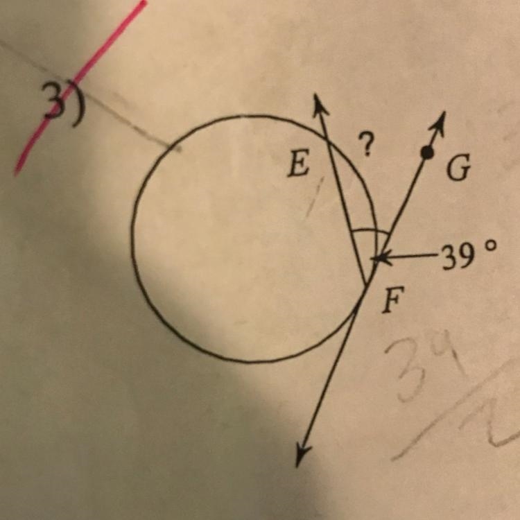 I need to find the measure of the arc or angle indicated its internal and external-example-1