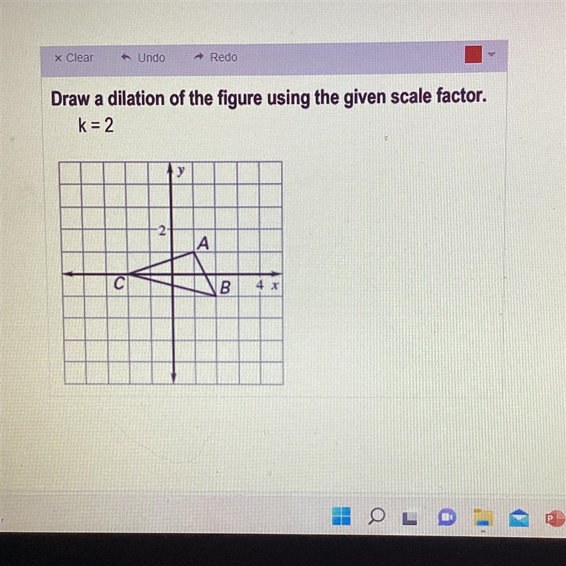 Draw a dilation of the figure using the given factor-example-1