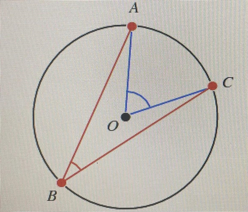 If measure of AC= 50 degrees, then… 1) How many degrees measures the central angle-example-1