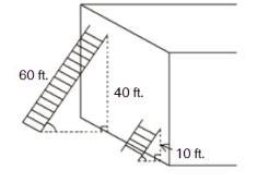 Two ladders are leaning against a wall at the same angle, as shown. How long is the-example-1