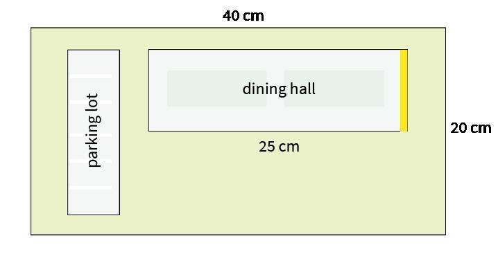 Please help asap what is the length of the dining hall-example-1