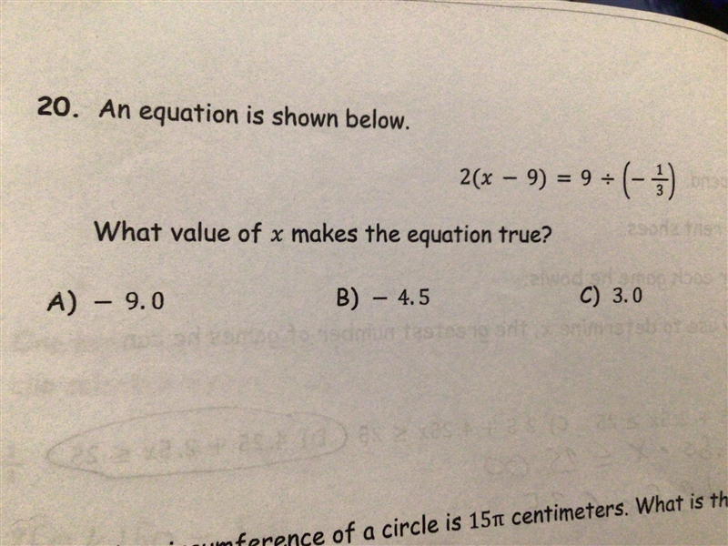 What value of x makes the equation true?-example-1