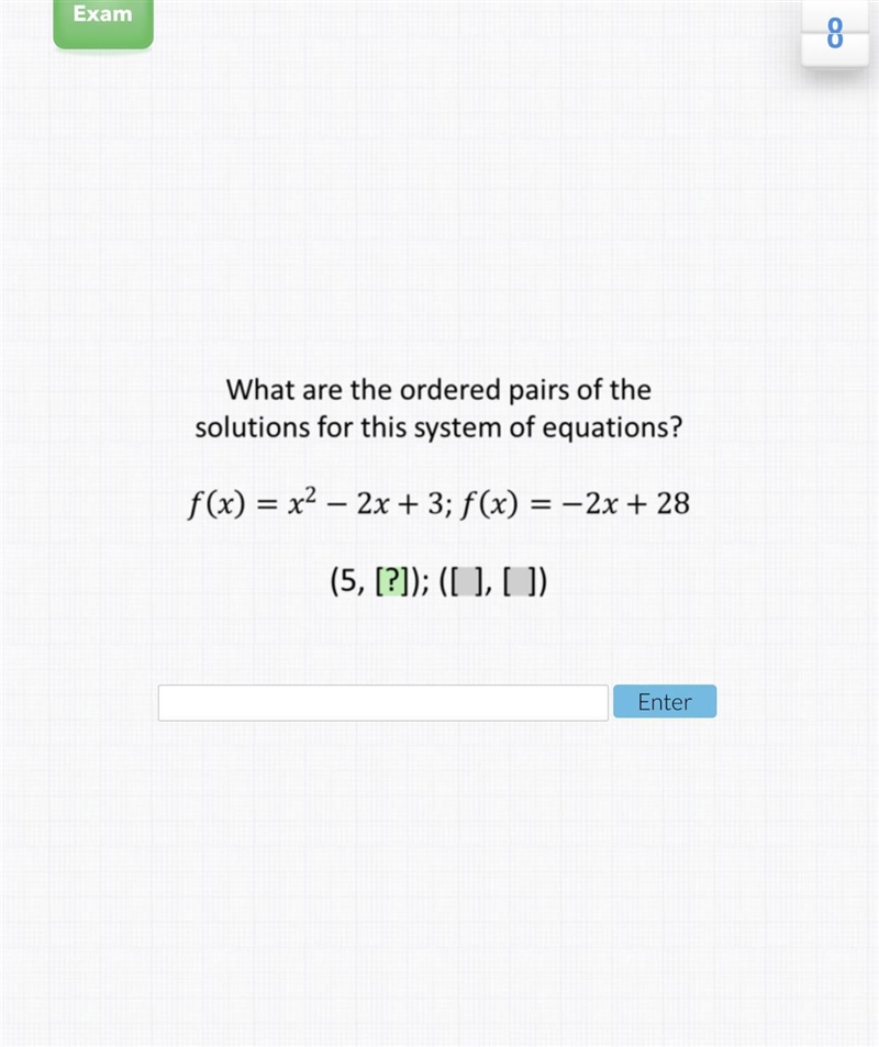 What are the ordered pairs of the solutions for this system of equations?-example-1