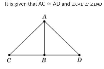 It is given that AC ≅ AD and ∠CAB ≌ ∠DAB Part A Write a paragraph proof to prove ABC-example-1