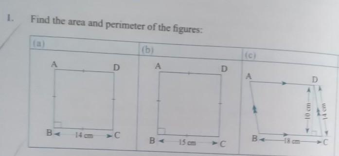 Find the area and perimeter of the figures​-example-1