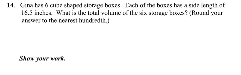 Gina has 6 cube shaped storage boxes. Each of the boxes has a side length of 16.5 inches-example-1