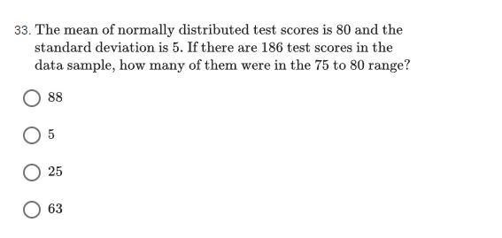 the mean of normally distributed test scores is 80 and the standard division is 5. If-example-1