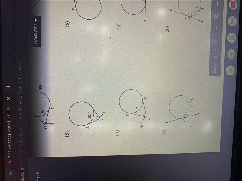 I need help with 15.) 17.) and 19.) I have attached the answers I just need help with-example-2