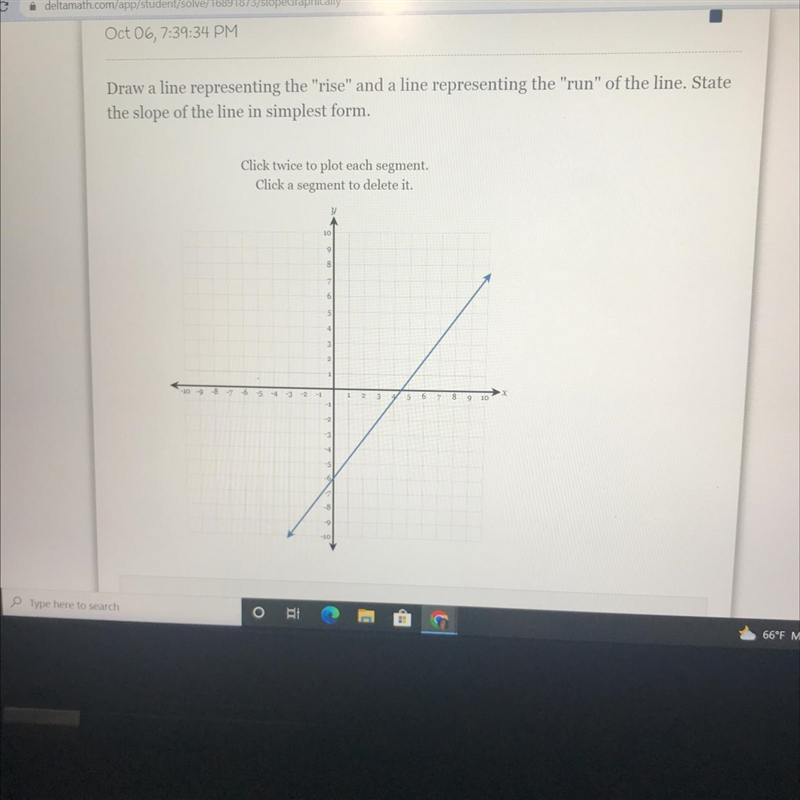 What’s the slope of the line ? Please help-example-1