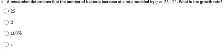 A researcher determines that the number of bacteria increase at a rate modeled by-example-1