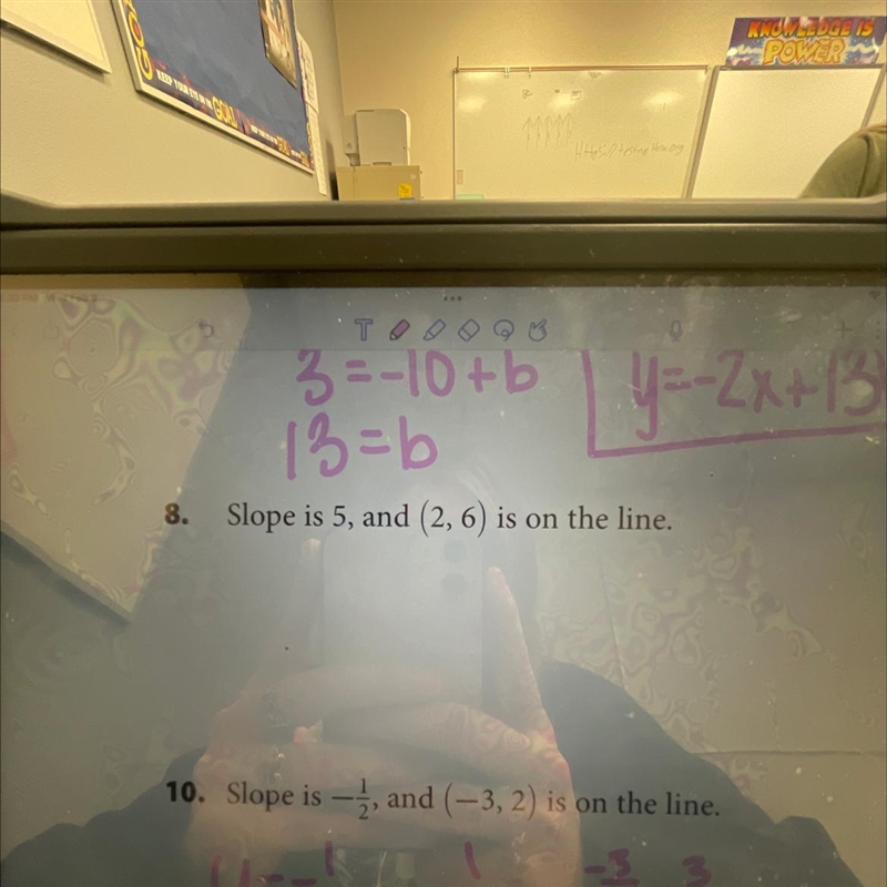 #8 please write in slope intercept form!-example-1