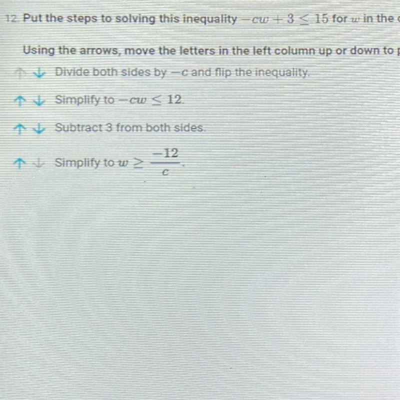 Put the steps in solving this inequality in the correct order…-example-1