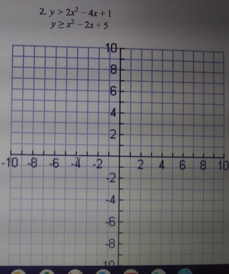 Graph the system of Inequalites. I need graph them, but please show me all the steps-example-1