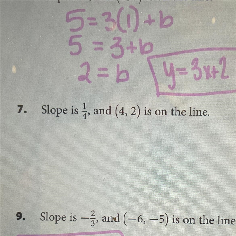 #7 write in slope intercept form please!-example-1