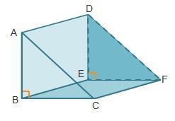 PLEASE HELP!!! Which word describes line AB and line BC? A triangular prism. The top-example-1