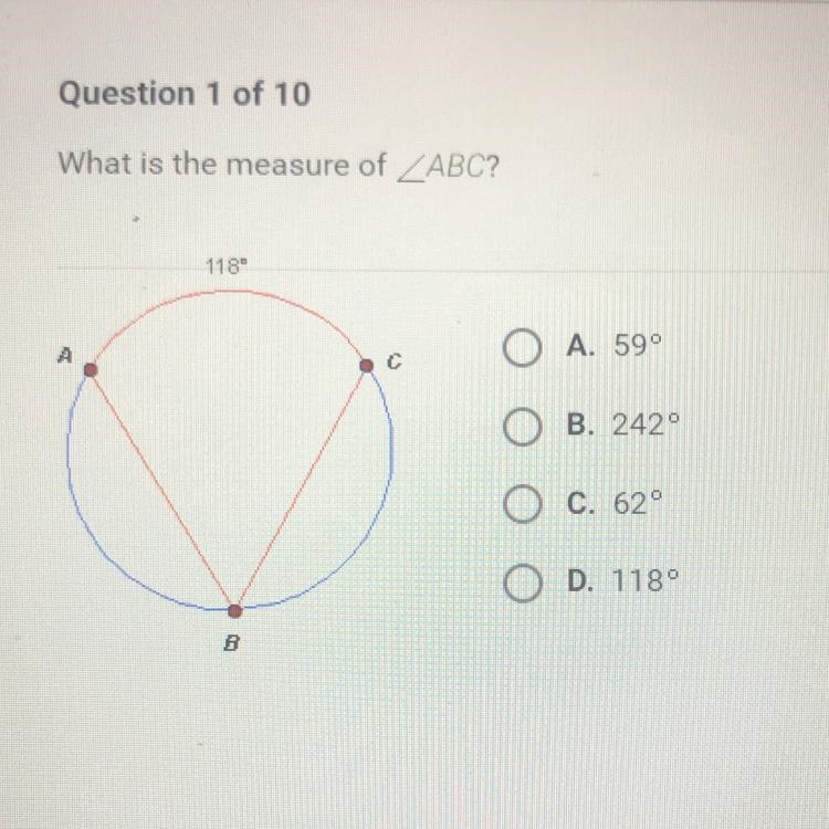 What is the measure of angle ABC-example-1