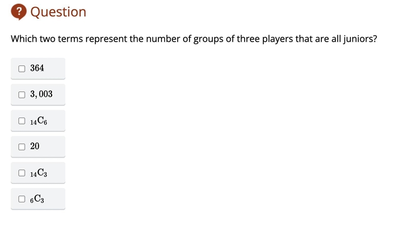 Coach Bennet's high school basketball team has 14 players, consisting of six juniors-example-2