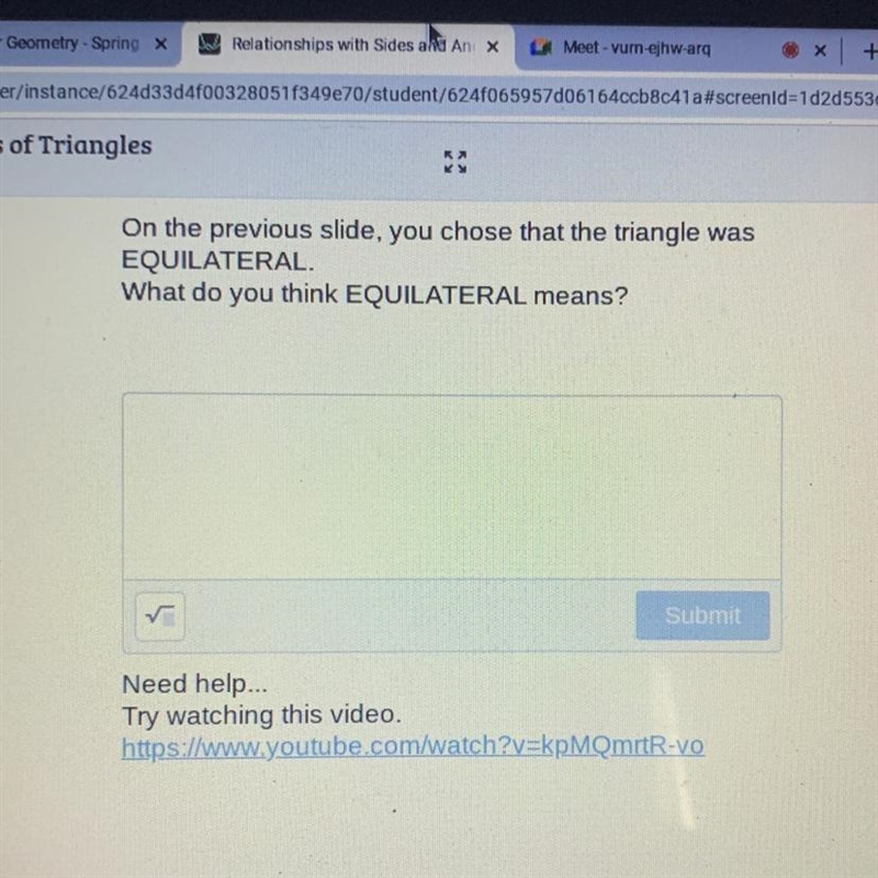 What do you think equilateral means??-example-1