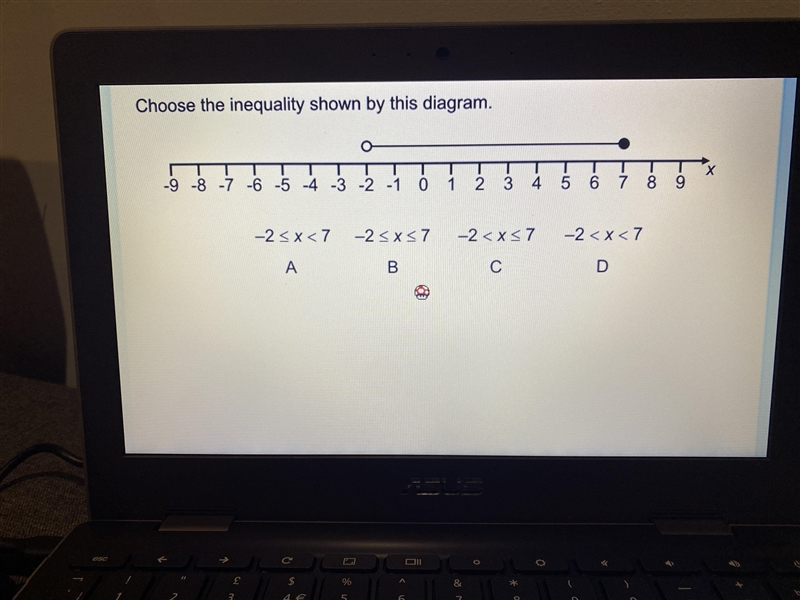 Chose the inequality shown by this diagram-example-1