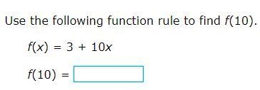 Function rule to find f(10).-example-1