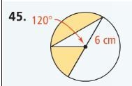 Find the area of the shaded region. Round your answer to the nearest tenth. please-example-1