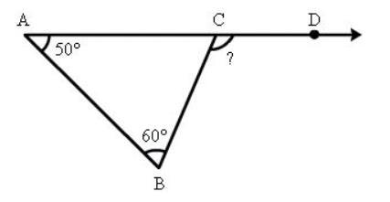 What is angle BCD A. 80° B. 90° C. 100° D. 110°-example-1