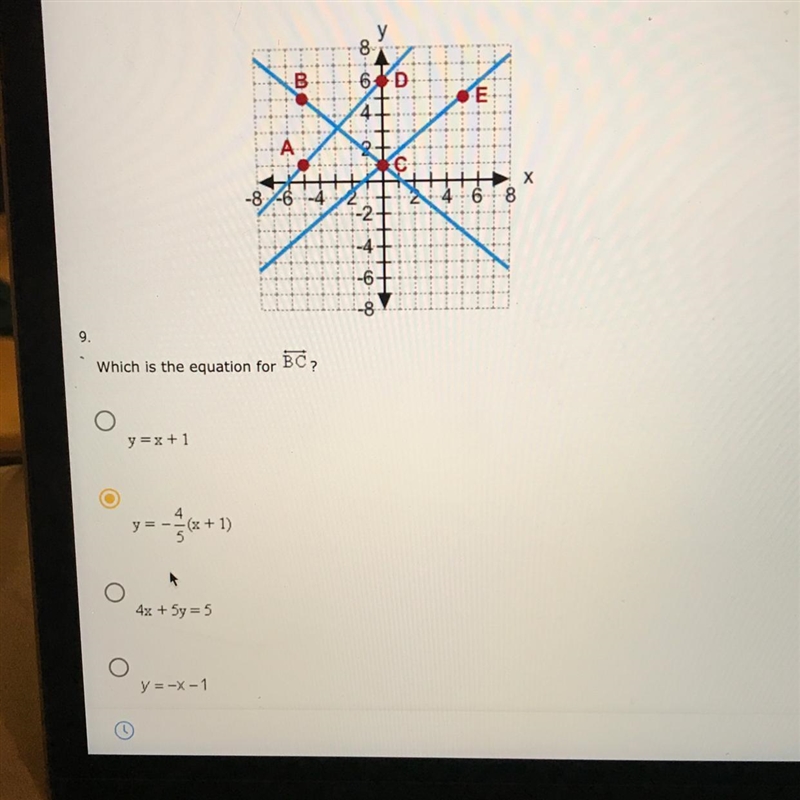 What is the equation for line bc-example-1