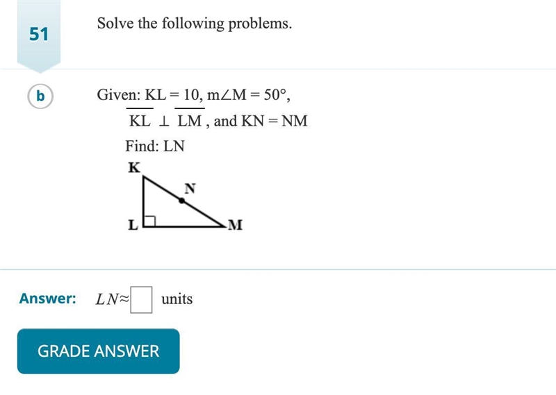 Given: KL =10, m (shown in the image below)-example-1