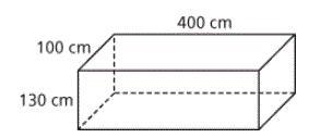 Una caja mide 100 centímetros por 130 centímetros por 400 centímetros. Calcula la-example-1