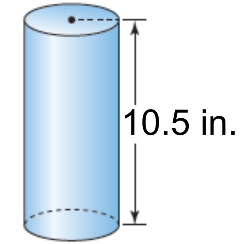 The cylinder shown has a volume of 733 cubic inches. a. What is the radius of the-example-1