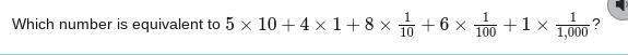 What is 5×10+4×1+8×110+6×1100+1×11,000 ?-example-1