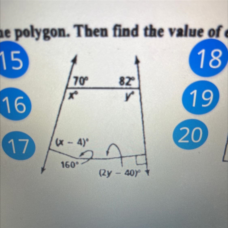 70° x 82° r r 6 - - 4)º an 160° (2y - 40 HELP ASAP-example-1